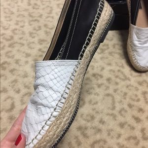 Zella Chain Trim Embossed Croc Espadrilles